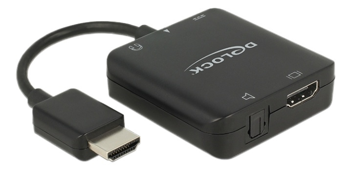 Delock HDMI Audio Extractor 4K kompakt i gruppen Elektronikk / Kabler og adaptere / HDMI / Adaptere hos TP E-commerce Nordic AB (38-61461)