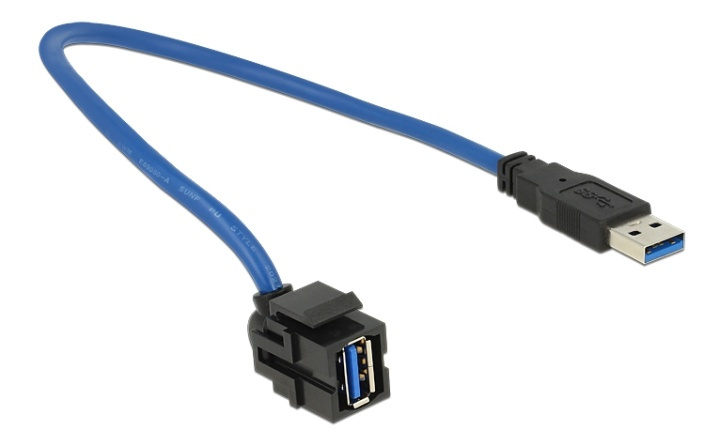 DeLOCK Keystone-modul USB 3.0 A hunn > USB 3.0 A hann 250° med Ka i gruppen Datautstyr / Kabler og adaptere / Nettverk / Adaptere og koblinger hos TP E-commerce Nordic AB (38-61468)