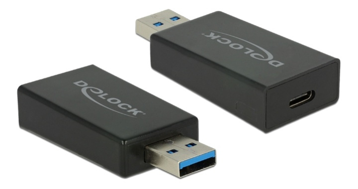 Delock Converter USB 3.1 Gen 2 USB-A Male to USB-C Female,10 Gbp,black i gruppen Datautstyr / Kabler og adaptere / USB / USB-A / Adaptere hos TP E-commerce Nordic AB (38-61475)