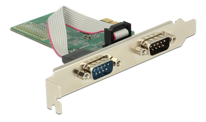 DeLOCK PCI Express-kort > 2 x seriell RS-232 i gruppen Datautstyr / Nettverk / Nettverkskort / PCI Express hos TP E-commerce Nordic AB (38-61487)