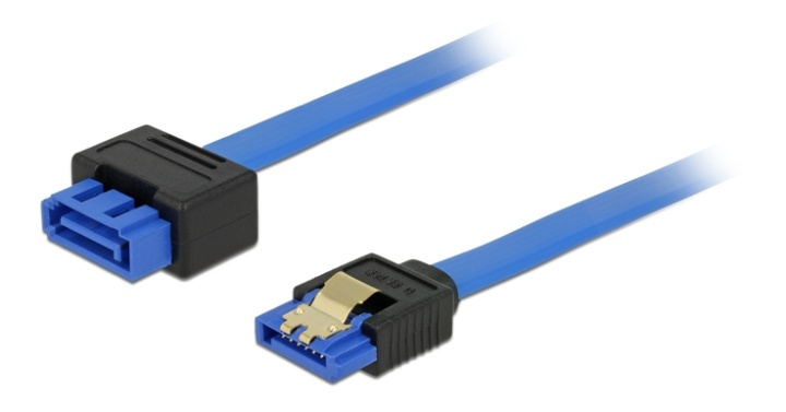 DeLOCK SATA-forlengelseskabel, ho - ha, SATA 6Gb/s, 0,2 m, blå i gruppen Datautstyr / Kabler og adaptere / Intern / SATA hos TP E-commerce Nordic AB (38-61512)