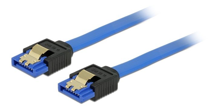 DeLOCK SATA cable, straight plugs, 0,2m, blue i gruppen Datautstyr / Kabler og adaptere / Intern / SATA hos TP E-commerce Nordic AB (38-61517)