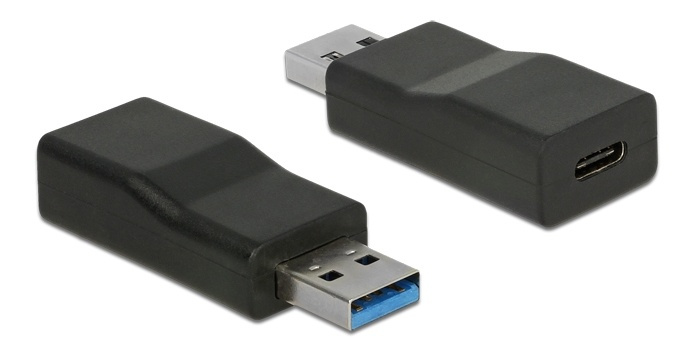 DeLOCK USB-omformer, USB-C - USB-A, 3.1 Gen 2, svart i gruppen Datautstyr / Kabler og adaptere / USB / USB-A / Adaptere hos TP E-commerce Nordic AB (38-61529)