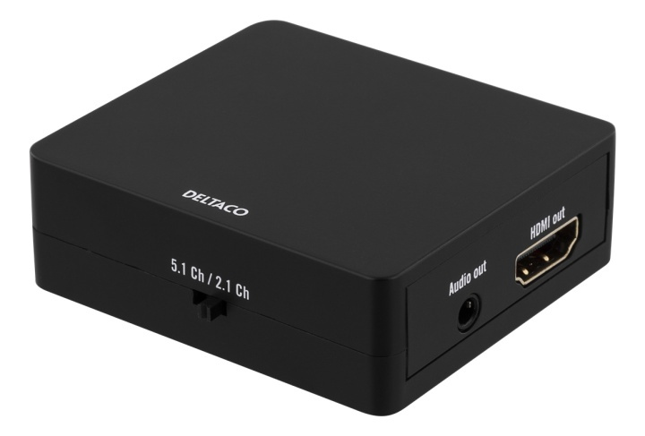 DELTACO HDMI til HDMI +SPDIF/3,5 mm omformer, Ultra HD 30 Hz, svart i gruppen Elektronikk / Kabler og adaptere / HDMI / Adaptere hos TP E-commerce Nordic AB (38-61607)