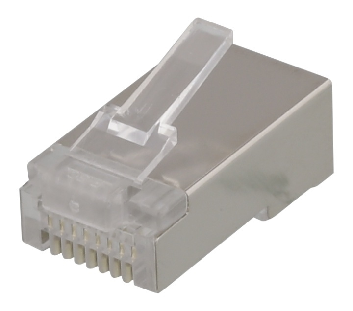 DELTACO RJ45 plugg for patchkabel, Cat5E, skjermet, 20stk i gruppen Datautstyr / Kabler og adaptere / Nettverk / Adaptere og koblinger hos TP E-commerce Nordic AB (38-61645)