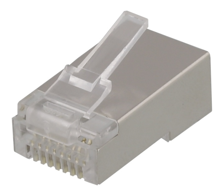 DELTACO RJ45 plugg for patchkabel, Cat6, skjermet, 20stk i gruppen Datautstyr / Kabler og adaptere / Nettverk / Adaptere og koblinger hos TP E-commerce Nordic AB (38-61646)