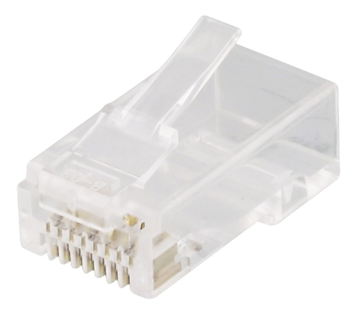 DELTACO RJ45 connector for patch kabel, Cat6a, uskjermet, 20pk i gruppen Datautstyr / Kabler og adaptere / Nettverk / Adaptere og koblinger hos TP E-commerce Nordic AB (38-61647)