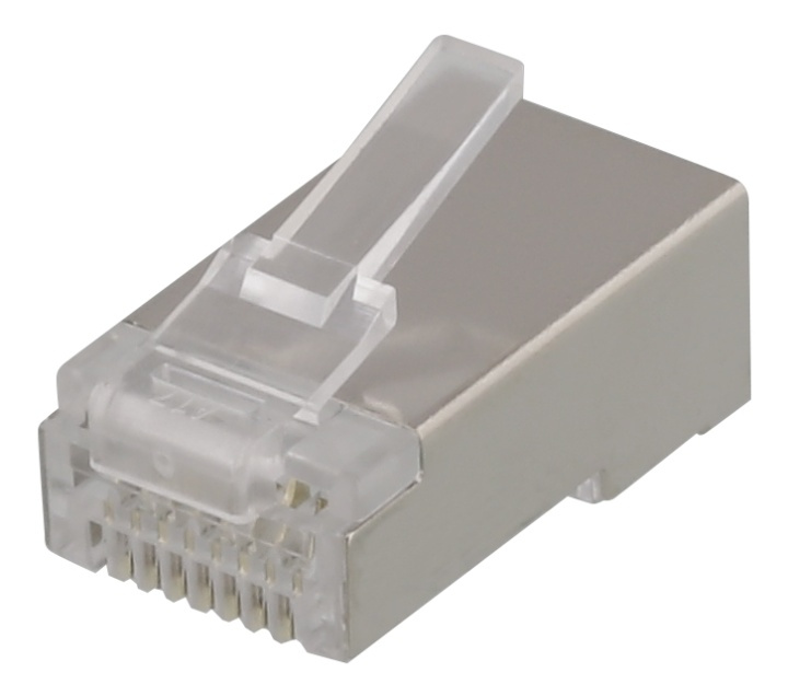 DELTACO RJ45 connector for patch kabel, Cat6a, skjermet, 20pk i gruppen Datautstyr / Kabler og adaptere / Nettverk / Adaptere og koblinger hos TP E-commerce Nordic AB (38-61648)