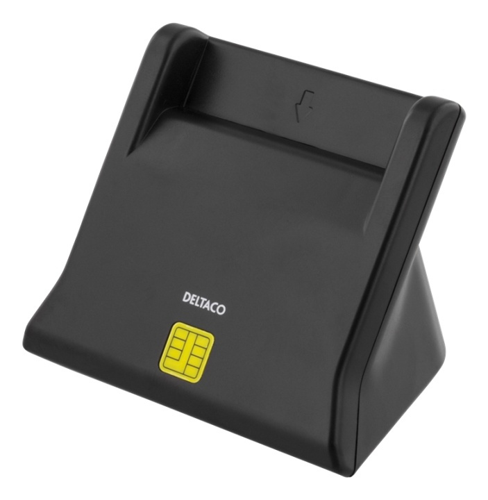 DELTACO UCR-156 Smart card reader, USB, black i gruppen Elektronikk / Lagringsmedia / Minnekortleser hos TP E-commerce Nordic AB (38-61745)