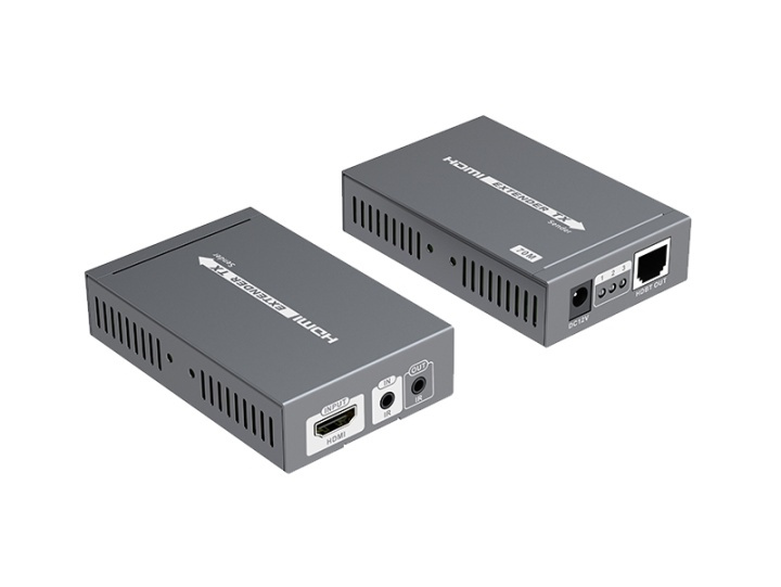 HDMI-forsterker over Ethernet, 70 m, PoE, HDBase T, svart i gruppen Elektronikk / Kabler og adaptere / HDMI / Adaptere hos TP E-commerce Nordic AB (38-61873)