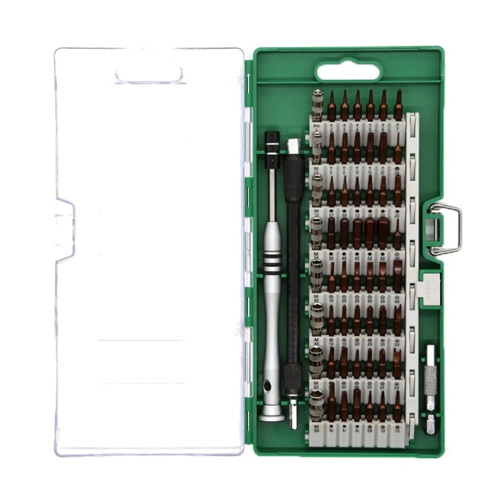 Smartphone Repair Kit, 58 pcs, Precision CRV, green i gruppen SMARTTELEFON & NETTBRETT / Annet tilbehør / verktøy hos TP E-commerce Nordic AB (38-61896)