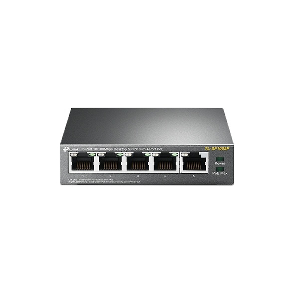 TP-LINK Skrivebordssvitsj, 4-port, PoE, 100 Mbps, 58W, svart i gruppen Datautstyr / Nettverk / Switcher hos TP E-commerce Nordic AB (38-62527)