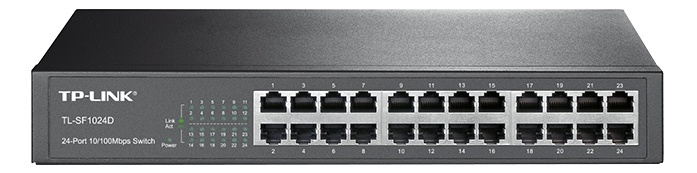 TP-LINK TL-SF1024D, 24xRJ45, 10/100Mbps, stasjonær, svart i gruppen Datautstyr / Nettverk / Switcher hos TP E-commerce Nordic AB (38-62532)