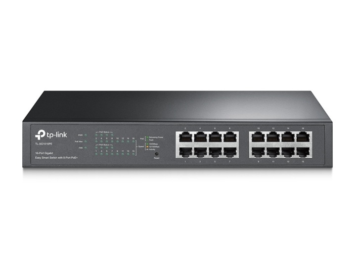 TP-LINK TL-SG1016PE 16-Port Gigabit PoE Switch, 8-Port PoE+ i gruppen Datautstyr / Nettverk / Switcher / 10/100/1000Mbps hos TP E-commerce Nordic AB (38-62533)