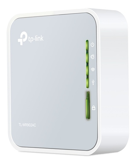 TP-LINK WR902AC Wireless Travel Router, Dual Band,5GHz / 433Mbps,white i gruppen Datautstyr / Nettverk / Routere / 150-300 Mbit/s hos TP E-commerce Nordic AB (38-62539)