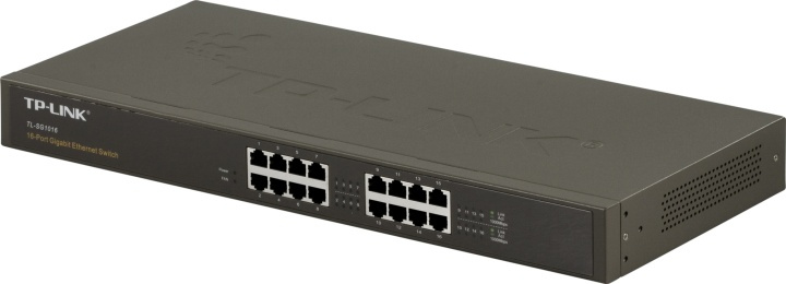 TP-LINK, nettverksswitch, 16-port 10/100/1000Mbps, RJ45, metall, 19 i gruppen Datautstyr / Nettverk / Switcher hos TP E-commerce Nordic AB (38-62542)