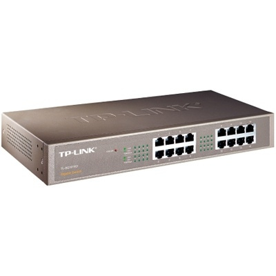 TP-LINK, nettverksswitch, 16-port 10/100/1000Mbps, RJ45, metall, 19 i gruppen Datautstyr / Nettverk / Switcher hos TP E-commerce Nordic AB (38-62543)