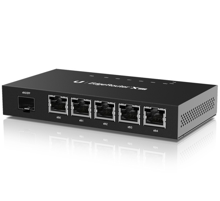 Ubiquiti EdgeRouter X, 5-porter, SFP, Gigabit, Passiv PoE, Svart i gruppen Datautstyr / Nettverk / PoE hos TP E-commerce Nordic AB (38-62558)