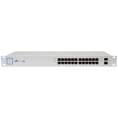 Ubiquiti UniFiSwitch 24-portsswitch, passiv PoE, Gigabit Ethernet, SFP, hvit i gruppen Datautstyr / Nettverk / PoE hos TP E-commerce Nordic AB (38-62589)