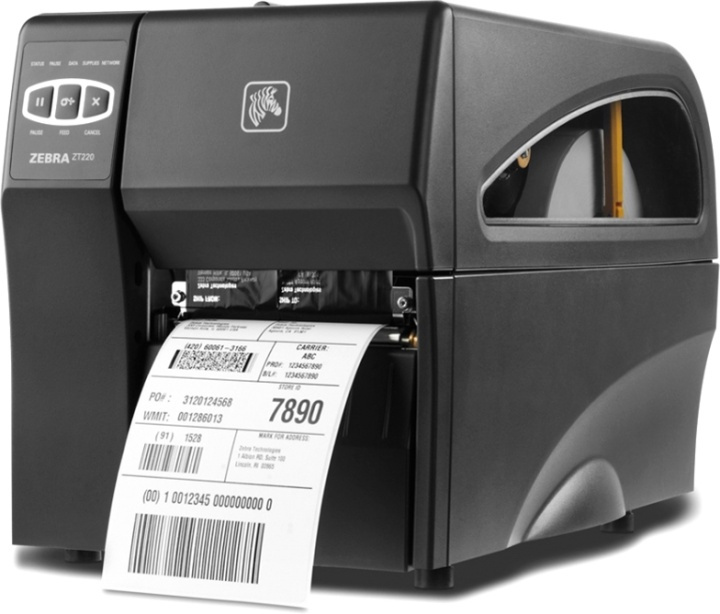 Zebra DT Printer ZT220, 203DPI, EU power cord i gruppen Datautstyr / Skrivere og tilbehør / Skrivere / Strekkode- og etikettskrivere hos TP E-commerce Nordic AB (38-62659)