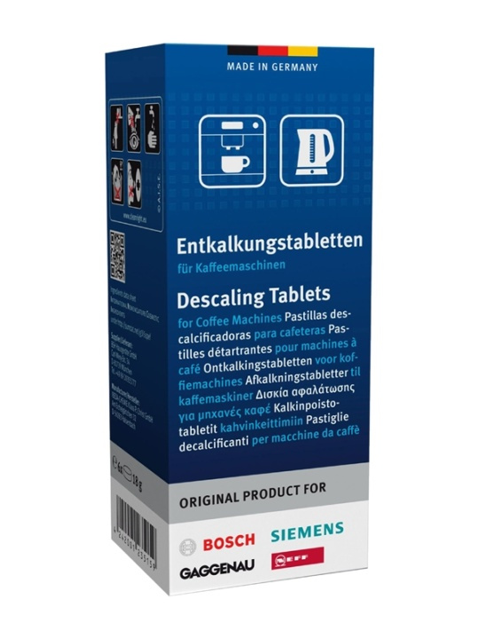 bosch Avkalkingstabletter til espressomaskiner - 6x 18 gram i gruppen HJEM, HUS OG HAGE / Husholdningsapparater / Kaffe og espresso / Kapsler, filter og tilbehør hos TP E-commerce Nordic AB (38-62722)