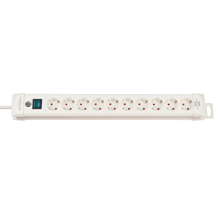 brennenstuhl Extension socket Premium-Line 10-Vei 3.00 m Hvit - Beskyttende Kontakt TYPE F i gruppen HJEM, HUS OG HAGE / El og belysning / Grenuttak hos TP E-commerce Nordic AB (38-62757)