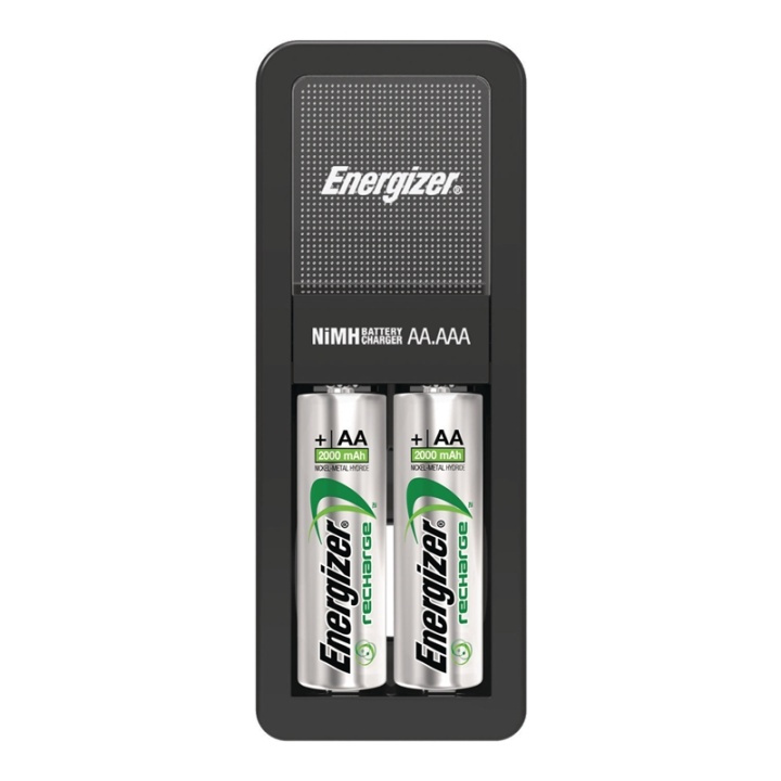 Energizer NiMH batterilader AA / AAA | 1.2 V DC | 2x AA/LR6 | Euro | Energitype for batteri: AA | Sort i gruppen Elektronikk / Batterier & Ladere / Batterilader hos TP E-commerce Nordic AB (38-62914)