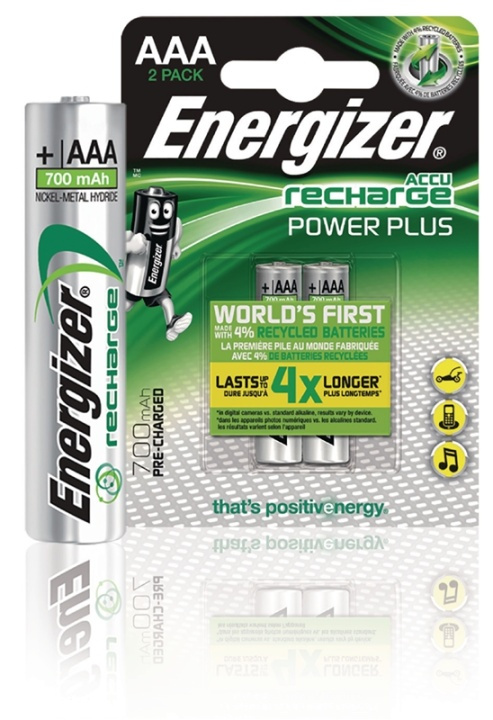 Energizer Oppladbare Ni-MH batteri AAA | 1.2 V DC | 700 mAh | Forhånds ladet | 2-Blister i gruppen Elektronikk / Batterier & Ladere / Batterier / AAA hos TP E-commerce Nordic AB (38-62923)