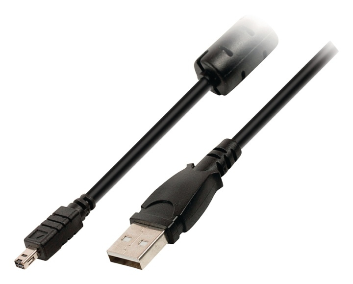 Valueline USB 2.0-Kabel USB A Han - Minolta 8-Pinners Han 2.00 m Sort i gruppen Elektronikk / Foto og video / Fotograferingsutstyr / Kabler hos TP E-commerce Nordic AB (38-63958)