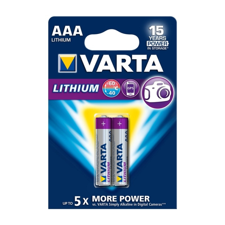 Litiumbatteri AAA | 1.5 V DC | 1100 mAh | 2-Blisterkort | Grå / Sølv i gruppen Elektronikk / Batterier & Ladere / Batterier / AAA hos TP E-commerce Nordic AB (38-63996)