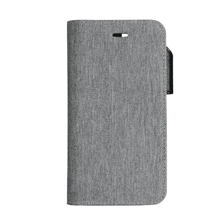 Onsala COLLECTION Mobilfodral Textil Grå iPhone X/Xs i gruppen SMARTTELEFON & NETTBRETT / Mobilbeskyttelse / Apple / iPhone X/XS / Flippdeksel hos TP E-commerce Nordic AB (38-64346)