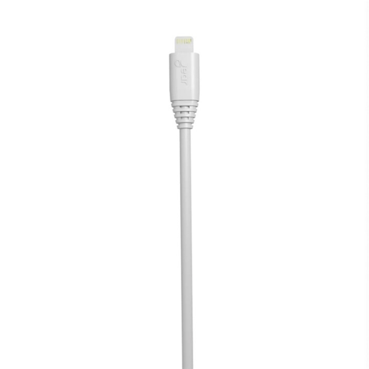 GEAR Rund ladekabel Lightning til USB-A 1m Hvit MFI i gruppen SMARTTELEFON & NETTBRETT / Ladere og Kabler / Kabler / Kabler Lightning hos TP E-commerce Nordic AB (38-64354)