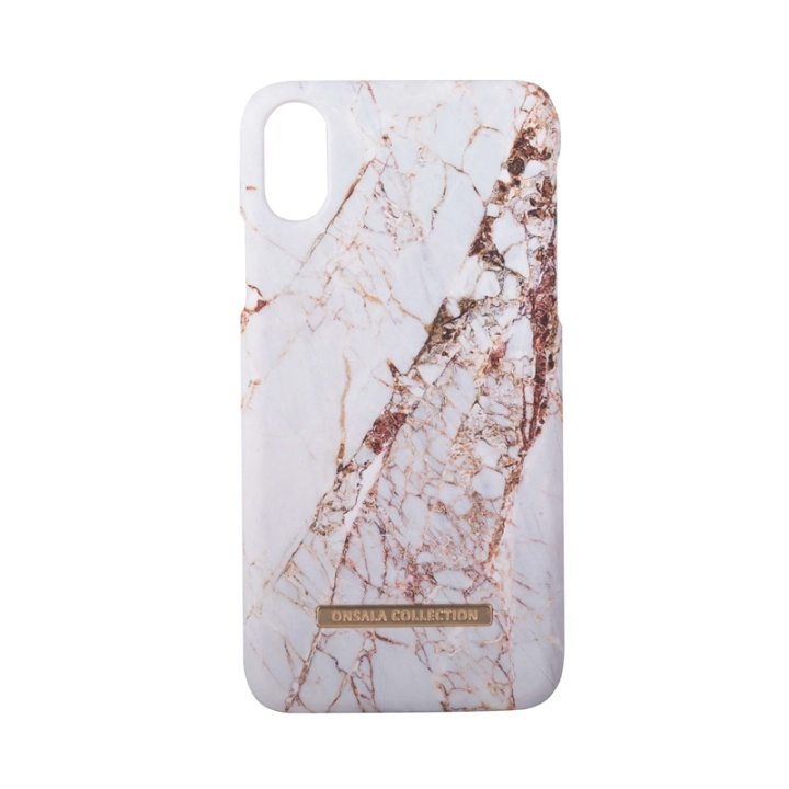 Onsala COLLECTION Mobilskal Soft White Rhino Marble iPhone X/Xs i gruppen SMARTTELEFON & NETTBRETT / Mobilbeskyttelse / Apple / iPhone X/XS / Deksel hos TP E-commerce Nordic AB (38-64373)