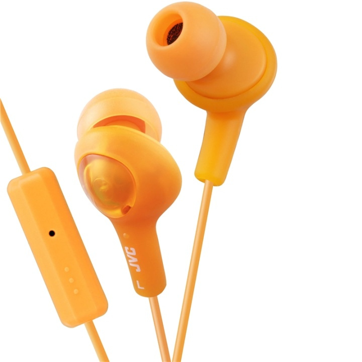 JVC Hörlur FR6 Gumy Plus Mic Orange i gruppen Elektronikk / Lyd & Bilde / Hodetelefoner & Tilbehør / Hodetelefoner hos TP E-commerce Nordic AB (38-64876)