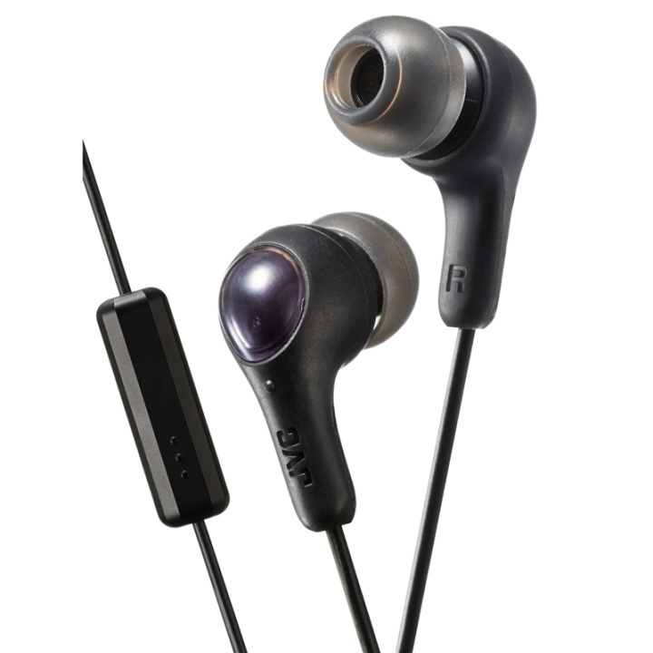 JVC Hodetelefon FX7M Gumy Plus In-Ear Mic Svart i gruppen Elektronikk / Lyd & Bilde / Hodetelefoner & Tilbehør / Hodetelefoner hos TP E-commerce Nordic AB (38-64903)