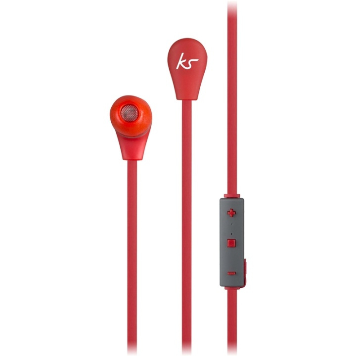 KITSOUND Øreplugger Bounce Rød In-Ear Trådløs Mic i gruppen Elektronikk / Lyd & Bilde / Hodetelefoner & Tilbehør / Hodetelefoner hos TP E-commerce Nordic AB (38-65007)