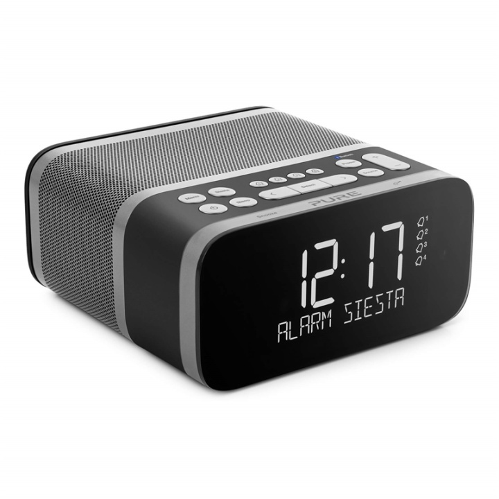 Pure FM/DAB/DAB+/BT Siesta S6, Klockradio Grafit i gruppen Elektronikk / Lyd & Bilde / Hjemmekino, HiFi og bærbar / Radio & Vekkerklokker / Klokke Radio hos TP E-commerce Nordic AB (38-65198)