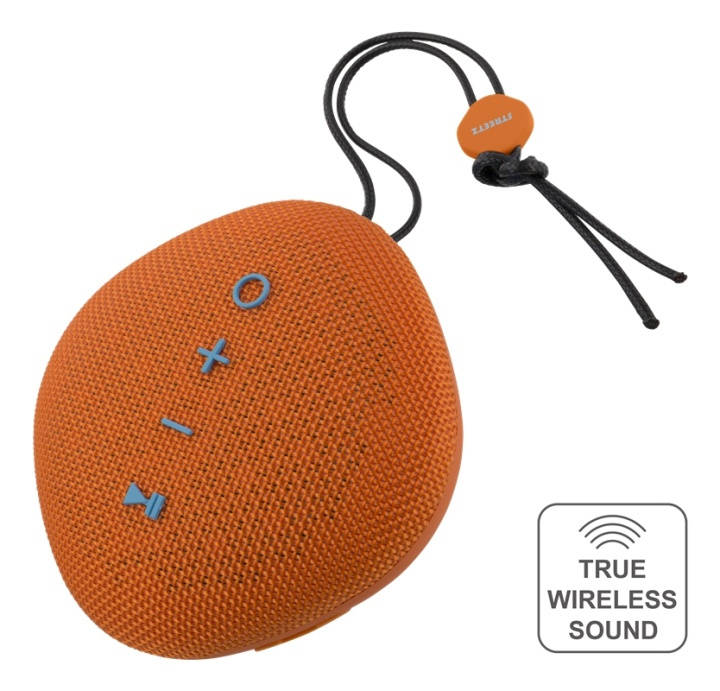 STREETZ water resistant Bluetooth speaker, TWS, BT 4.2, 1x6W, orange i gruppen Elektronikk / Lyd & Bilde / Høyttalere & tilbehør / Bluetooth-høyttalere / Bærbare høyttalere hos TP E-commerce Nordic AB (38-65790)