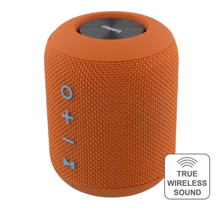 STREETZ water resistant speaker, 2x5W, TWS, BT 4.2, 22Hz-20kHz,orange i gruppen Elektronikk / Lyd & Bilde / Høyttalere & tilbehør / Bluetooth-høyttalere / Bærbare høyttalere hos TP E-commerce Nordic AB (38-65792)