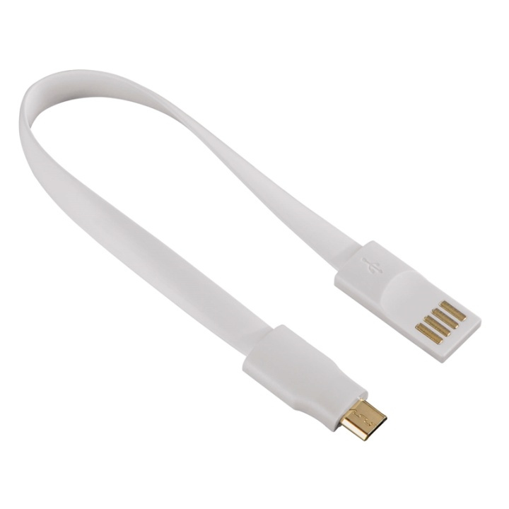 HAMA Synkkabel MicroUSB Hvit 0,2m Magnet i gruppen SMARTTELEFON & NETTBRETT / Ladere og Kabler / Kabler / Kabler microUSB hos TP E-commerce Nordic AB (38-65984)