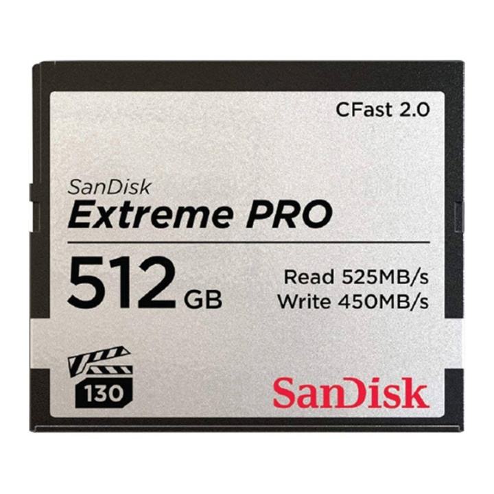 SanDisk Cfast 2.0 Extreme Pro 512GB 525MB/s VPG130 i gruppen Elektronikk / Lagringsmedia / Minnekort / Compact Flash hos TP E-commerce Nordic AB (38-66077)
