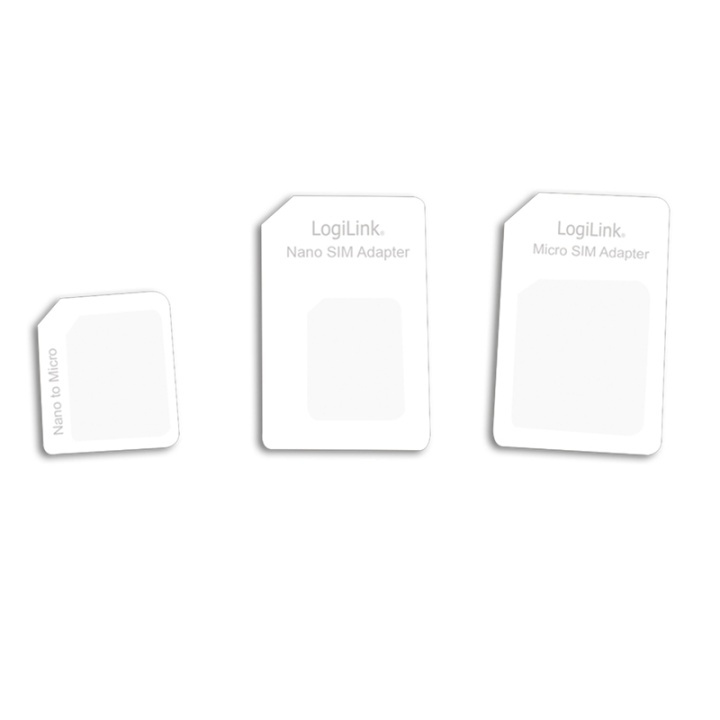 LogiLink SIM-kortsadaptrar 3-pack i gruppen SMARTTELEFON & NETTBRETT / Annet tilbehør / Annet hos TP E-commerce Nordic AB (38-66586)