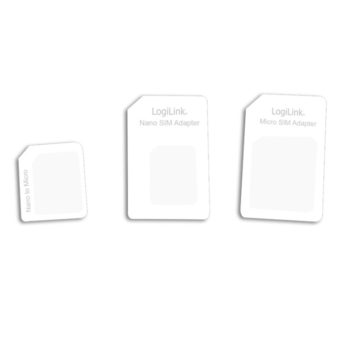 LogiLink SIM-kortadaptere 3-pakning i gruppen SMARTTELEFON & NETTBRETT / Annet tilbehør / Annet hos TP E-commerce Nordic AB (38-66586)