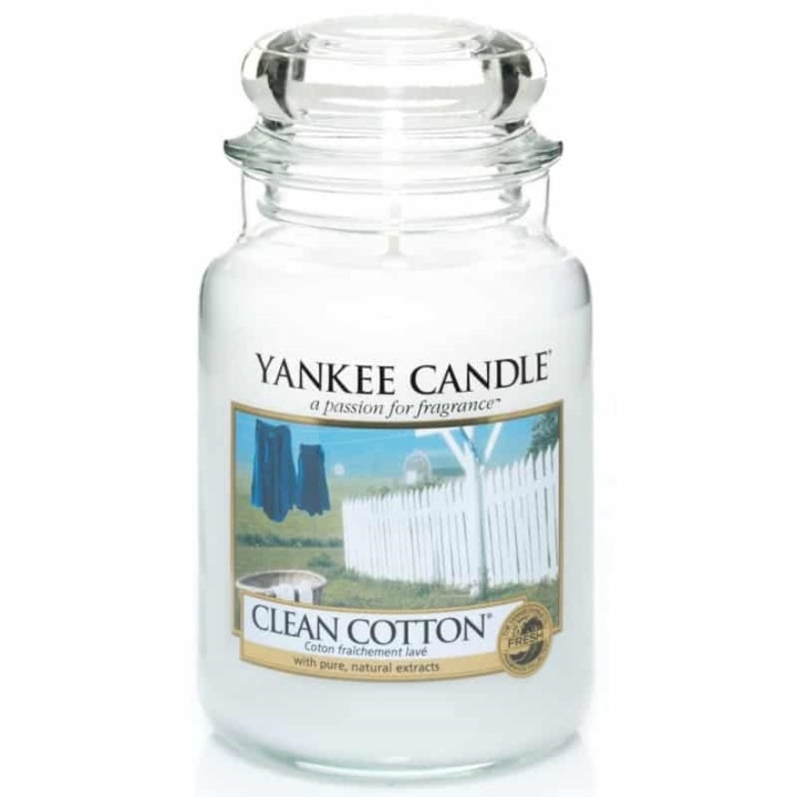 Yankee Candle Classic Large Jar Clean Cotton Candle 623g i gruppen HELSE OG SKJØNNHET / Duft og parfyme / Andre dufter / Duftlys hos TP E-commerce Nordic AB (38-67627)