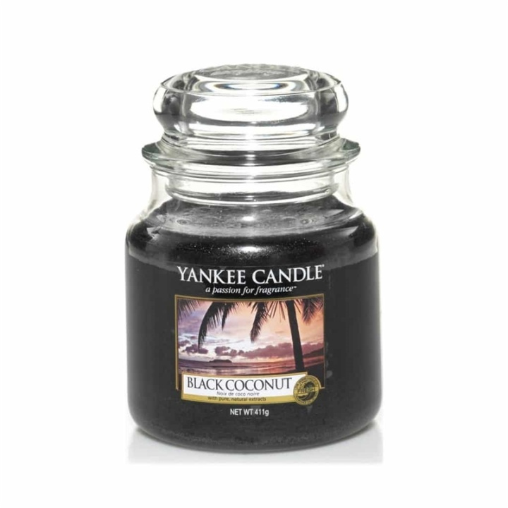Yankee Candle Classic Medium Jar Black Coconut Candle 411g i gruppen HELSE OG SKJØNNHET / Duft og parfyme / Andre dufter / Duftlys hos TP E-commerce Nordic AB (38-67660)