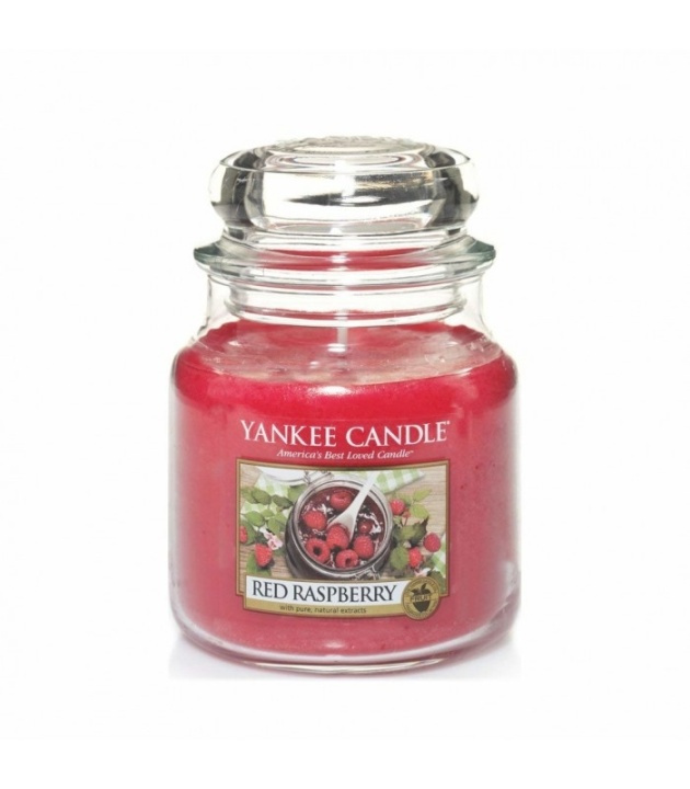 Yankee Candle Classic Medium Jar Red Raspberry Candle 411g i gruppen HELSE OG SKJØNNHET / Duft og parfyme / Andre dufter / Duftlys hos TP E-commerce Nordic AB (38-67677)