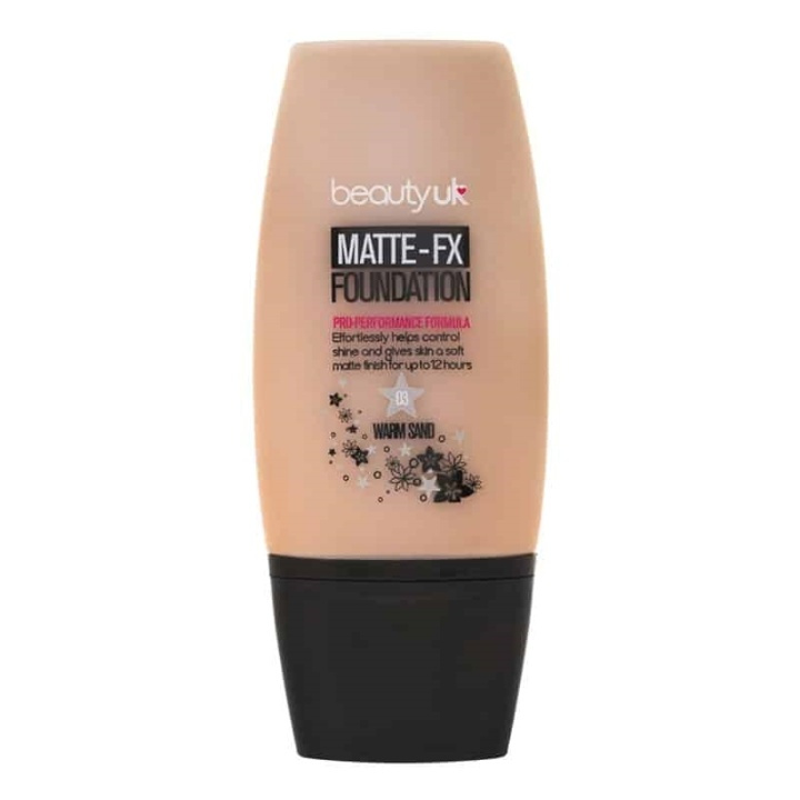 Beauty UK Matte FX Foundation - No.3 Warm Sand i gruppen HELSE OG SKJØNNHET / Makeup / Makeup ansikt / Foundation hos TP E-commerce Nordic AB (38-68923)