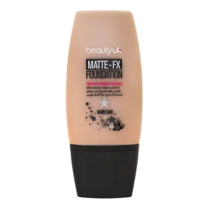 BeautyUK Beauty UK Matte FX Foundation - Nr. 3 Warm Sand i gruppen HELSE OG SKJØNNHET / Makeup / Makeup ansikt / Foundation hos TP E-commerce Nordic AB (38-68923)