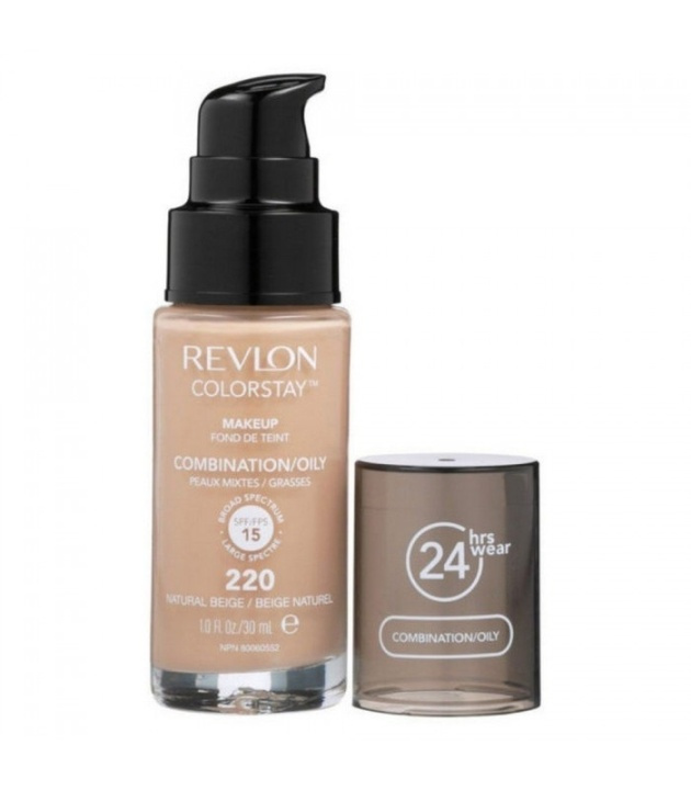 Revlon Colorstay Makeup Combination/Oily Skin - 220 Natural Beige 30 ml i gruppen HELSE OG SKJØNNHET / Makeup / Makeup ansikt / Foundation hos TP E-commerce Nordic AB (38-69105)