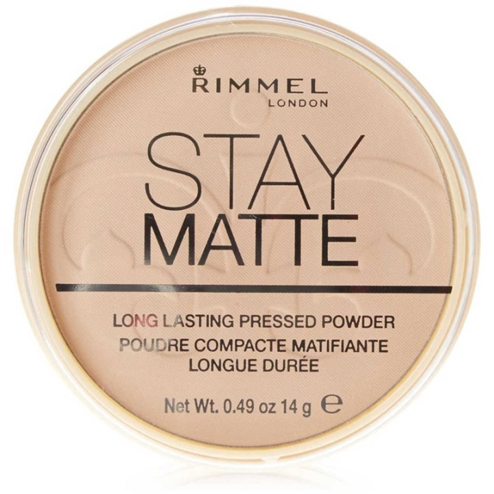 Rimmel Stay Matte Pressed Powder 001 Transparent 14g i gruppen HELSE OG SKJØNNHET / Makeup / Makeup ansikt / Pudder hos TP E-commerce Nordic AB (38-69221)